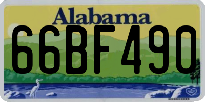 AL license plate 66BF490