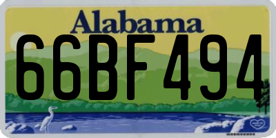 AL license plate 66BF494