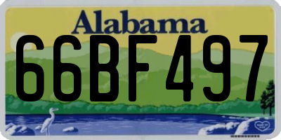 AL license plate 66BF497