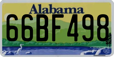 AL license plate 66BF498