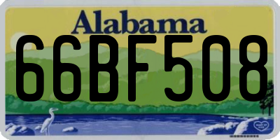 AL license plate 66BF508