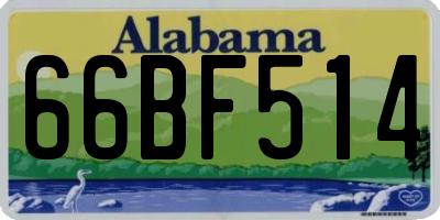 AL license plate 66BF514