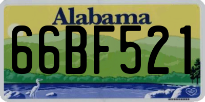 AL license plate 66BF521