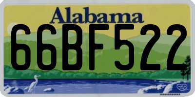 AL license plate 66BF522