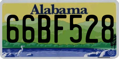 AL license plate 66BF528