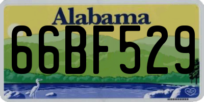 AL license plate 66BF529