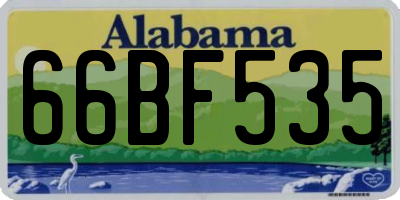 AL license plate 66BF535
