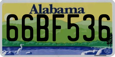 AL license plate 66BF536