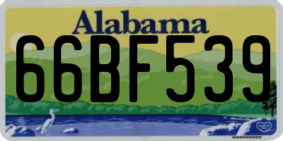 AL license plate 66BF539