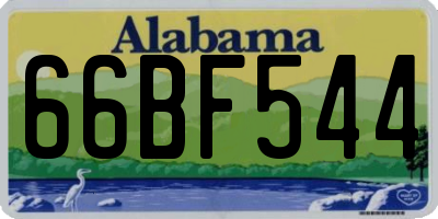 AL license plate 66BF544