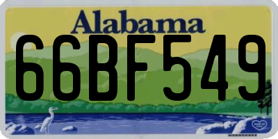 AL license plate 66BF549
