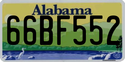 AL license plate 66BF552