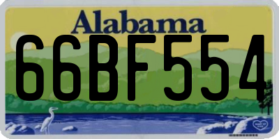 AL license plate 66BF554