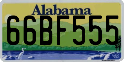AL license plate 66BF555