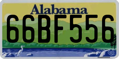 AL license plate 66BF556
