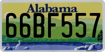 AL license plate 66BF557