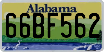 AL license plate 66BF562