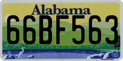 AL license plate 66BF563