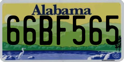 AL license plate 66BF565