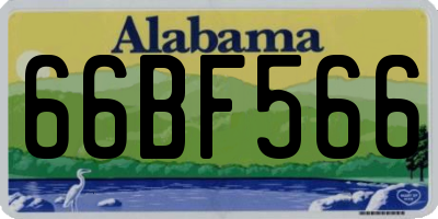 AL license plate 66BF566