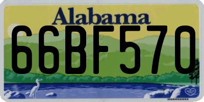 AL license plate 66BF570