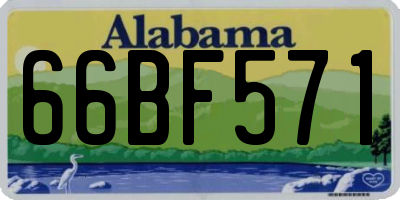 AL license plate 66BF571