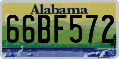 AL license plate 66BF572