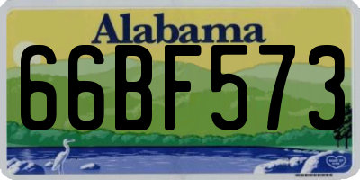 AL license plate 66BF573