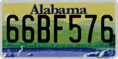 AL license plate 66BF576