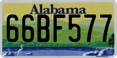 AL license plate 66BF577