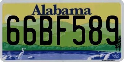 AL license plate 66BF589