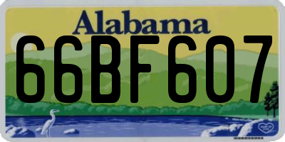AL license plate 66BF607