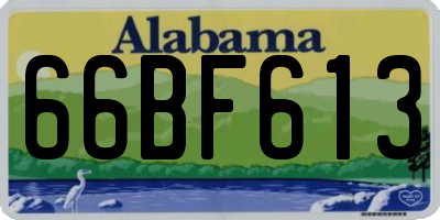 AL license plate 66BF613