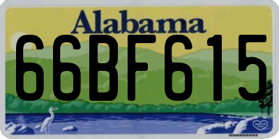 AL license plate 66BF615