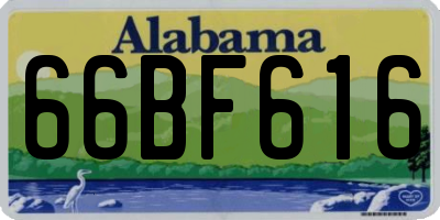 AL license plate 66BF616