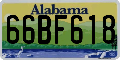 AL license plate 66BF618
