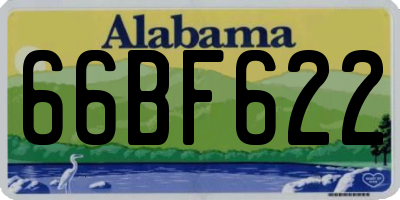 AL license plate 66BF622