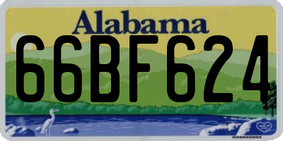 AL license plate 66BF624