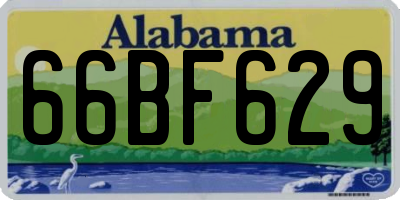 AL license plate 66BF629