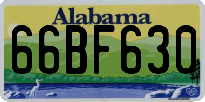 AL license plate 66BF630
