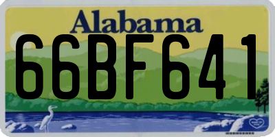 AL license plate 66BF641