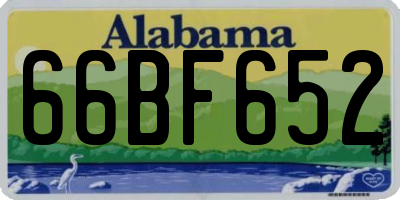 AL license plate 66BF652