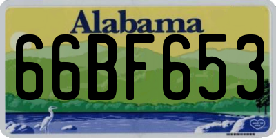 AL license plate 66BF653