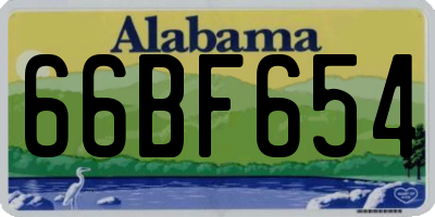 AL license plate 66BF654