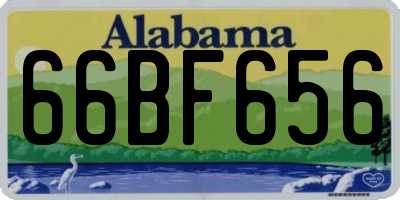 AL license plate 66BF656