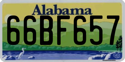 AL license plate 66BF657
