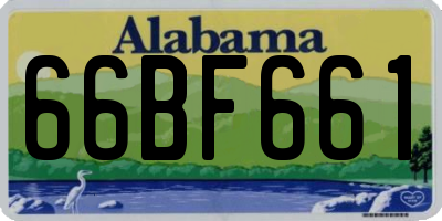 AL license plate 66BF661