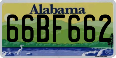 AL license plate 66BF662