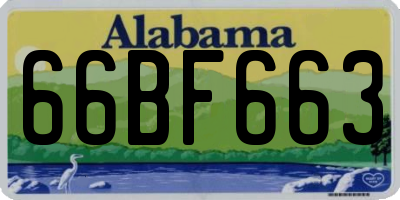 AL license plate 66BF663