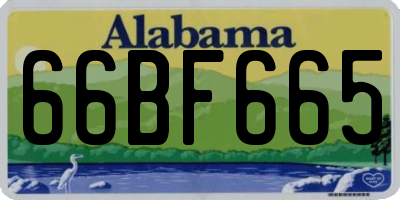 AL license plate 66BF665